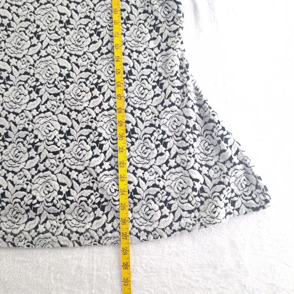 Chico's Rose VelvetBurnout Jaquard LanternSleeve Delicate Romantic Top Women's L - Picture 10 of 13